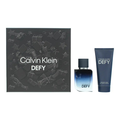 Calvin Klein Defy 2 Piece Gift Set: Eau De Parfum 50ml - Hair  Body Wash 100ml Calvin Klein