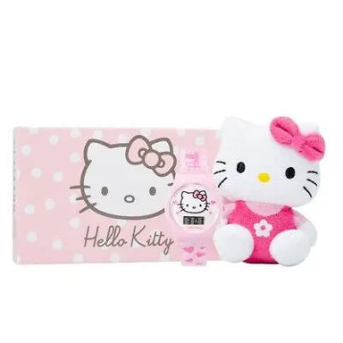 Hello Kitty Mini Plush Toy & Pink Digital Watch Age 6+ Hello Kitty