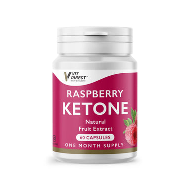 Vit Direct Raspberry Ketone Natural Fruit Extract 60 Capsules - The Beauty Store