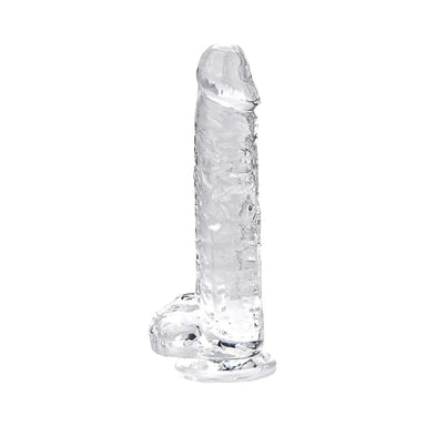 Loving Joy 7 Inch Dildo with Balls Clear - The Beauty Store