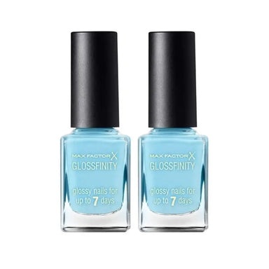 MAX FACTOR GLOSSFINITY 27 CELESTIAL BLUE NAIL POLISH 11ML (SET OF 2) - The Beauty Store