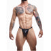 C4M Boost Black Leatherette G-String Small