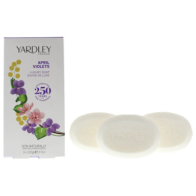 Yardley April Violets Body care Set Gift Set : Soap X 3 100g Yardley