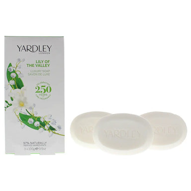 Yardley Lily Of The Valley Gift Set : 3 X Luxury Soap 100g Yardley