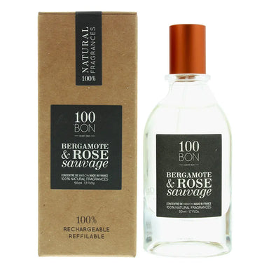 100 Bon Bergamote  Rose Sauvage Concentré Refillable Eau de Parfum 50ml 100 Bon