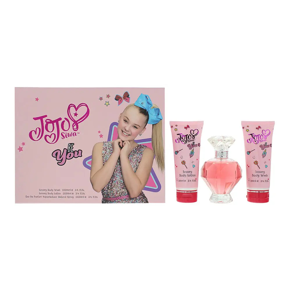 JoJo Siwa Be You Eau de Parfum 3 Pieces Gift Set : Eau de Parfum 100ml - Body Wa Jojo Siwa