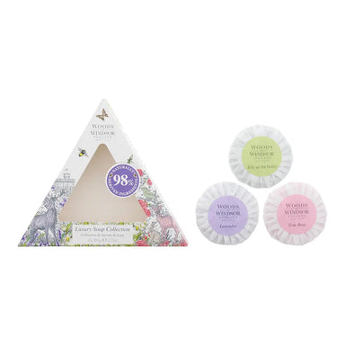 Woods Of Windsor 3 Piece Gift Set: True Rose Soap 50g - Lavender Soap 50g - Lily Of The Valley Soap 50g Woods Of Windsor