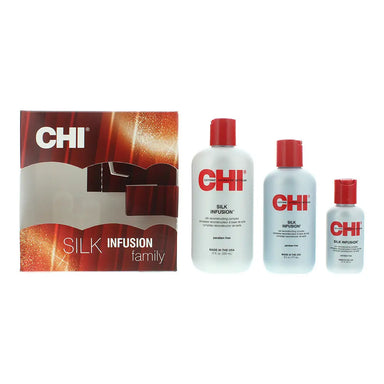 CHI Silk Infusion 3 Piece Gift Set: Leave-In Treatment 355ml - Leave-In Treatment 177ml - Leave-In Treatment 59ml Chi