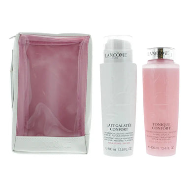 Lancôme Galantée Confort 3 Piece Gift Set:  Make-Up Remover Milk 400ml - Toner 400ml - Bag Lanc?Me