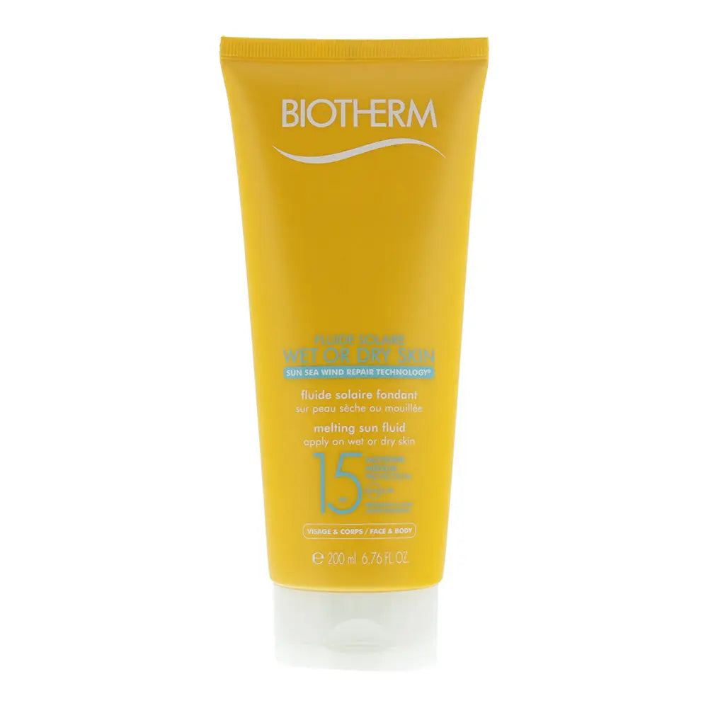 Biotherm Spf 15 For Face And Body Wet Or Dry Skin Melting Sun Fluid 200ml Biotherm