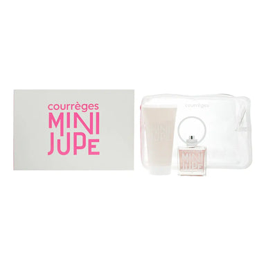 Courrèges Mini Jupe 3 Piece Gift Set: Eau De Parfum 50ml - Body Cream 150ml - Toiletry Bag Courrèges