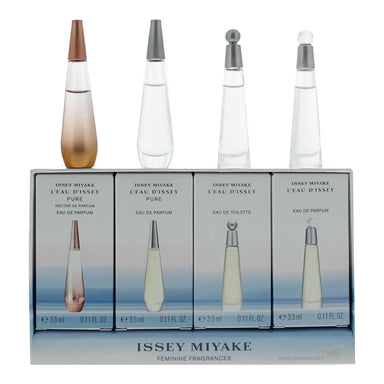 Issey Miyake L'eau D'issey 4 Piece Gift Set: Nectar Eau De Parfum 3.5ml - Pure Eau De Parfum 3.5ml - Eau De Toilette 3.5ml - Eau De Parfum 3.5ml - Eau Issey Miyake