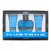 Mustang Blue 3 Piece Gift Set: Eau De Toilette 100ml - Aftershave Balm 100ml - Hair  Body Wash 100ml Mustang
