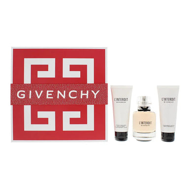 Givenchy L'interdit 3 Piece Gift Set: Eau De Parfum 80ml - Body Lotion 75ml - Shower Gel 75ml Givenchy