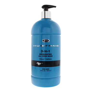 Mustang 3-In-1 Invigorating All Over Wash 1005ml Blue Mustang