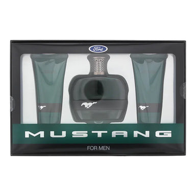 Mustang Green 3 Piece Gift Set: Eau De Toilette 100ml - Shower Gel 100ml - Aftershave Balm 100ml Mustang