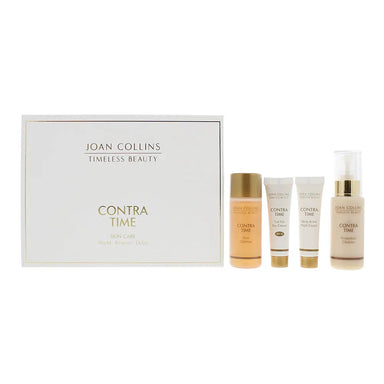 Joan Collins Contra Time 4 Piece Gift Set: Scrupulous Cleanser 50ml - Rose Optimise Lotion 50ml - Day Cream SPF 15 12ml - Night Cream 12ml Joan Collins