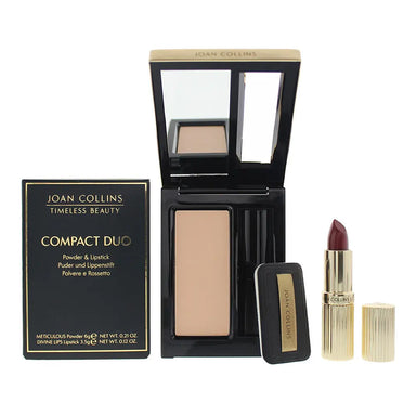 Joan Collins Compact Duo Powder 6g - Helene Cream Lipstick 3.5g Joan Collins