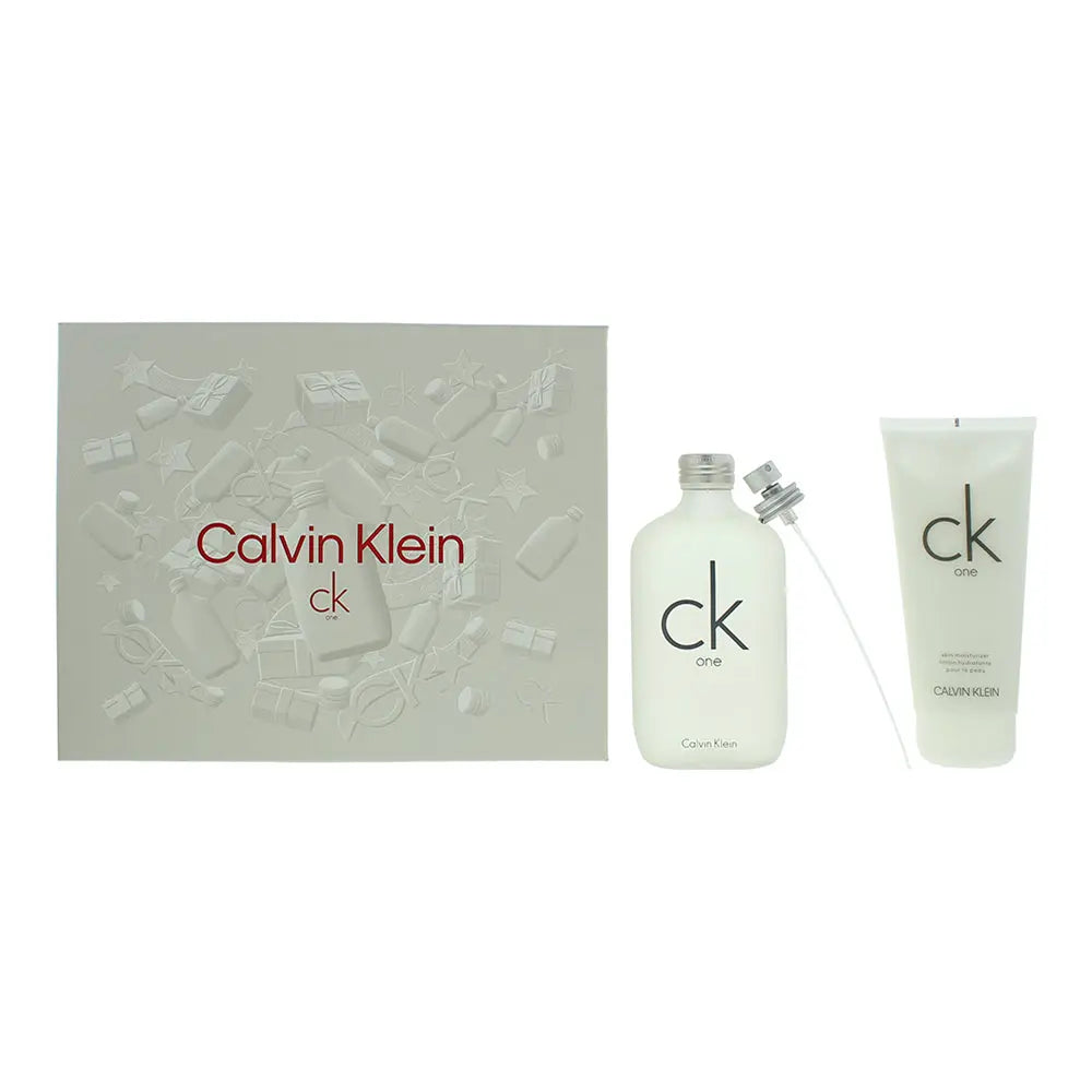 Calvin Klein Ck One 2 Piece Gift Set: Eau De Toilette 200ml - Body Lotion 200ml Calvin Klein
