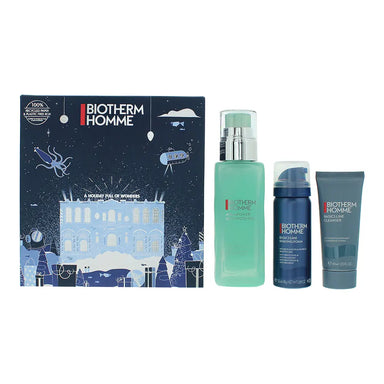 Biotherm Homme Aqua Power 3 Piece Gift Set: Cleansing Gel 40ml - Shaving Foam 50ml - Ultra-Moisturising  Strengthening Gel 75ml Biotherm