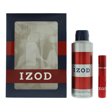 Izod Red 2 Piece Gift Set: Eau De Toilette 15ml - Body Spray 200ml Izod