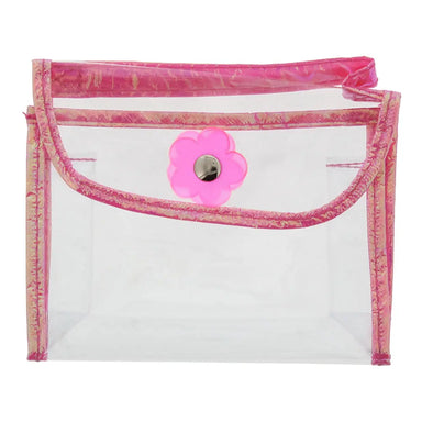 Bags Unlimited Clear Bag With Pink Flower Bags Unlimited