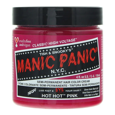 Manic Panic High Voltage Hot Hot Pink Semi-Permanent Hair Color Cream 118ml Manic Panic
