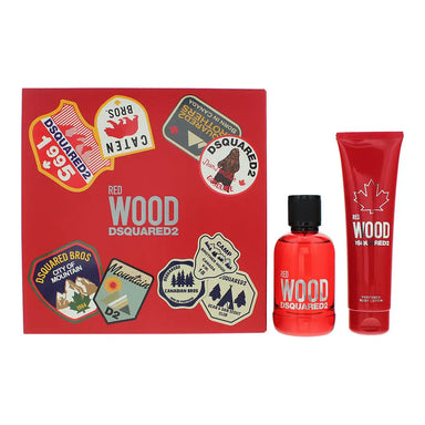 Dsquared2 Wood Red 2 Piece Gift Set: Eau De Toilette 100ml - Body Lotion 150ml Dsquared2