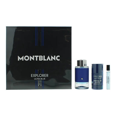 Montblanc Explorer Ultra Blue 3 Piece Gift Set: Eau De Parfum 100ml - Eau De Parfum 7.5ml - Deodorant Montblanc