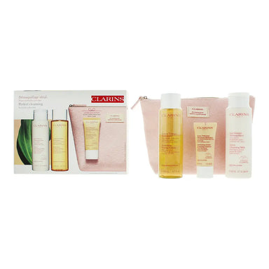 Clarins Perfect Cleansing Normal Skin 4 Piece Gift Set: Cleansing Milk 200ml - Toning Lotion Clarins