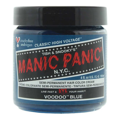 Manic Panic Classic High Voltage Voodoo Blue Semi-Permanent Hair Colour Cream 118ml Manic Panic