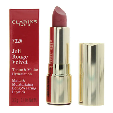 Clarins Joli Rouge Velvet 732 V Grenadine Lipstick 3.5g Clarins