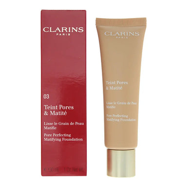Clarins Pore Perfecting Matifying 03 Nude Honey Foundation 30ml Clarins