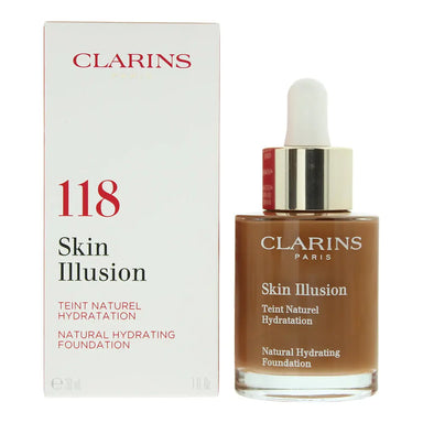 Clarins Skin Illusion Natural Hydrating Spf 15 118 Sienna Foundation 30ml Clarins