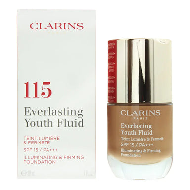 Clarins Everlasting Youth Fluid 115 Cognac Foundation 30ml Clarins