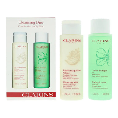 Clarins Cleansing Duo 2 Piece Gift Set: Cleansing Milk 200ml - Toning Lotion 200ml Clarins