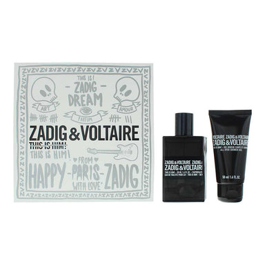 Zadig  Voltaire This Is Him! 2 Piece Gift Set: Eau de Toilette 50ml - Shower Gel 50ml ZADIG VOLTAIRE