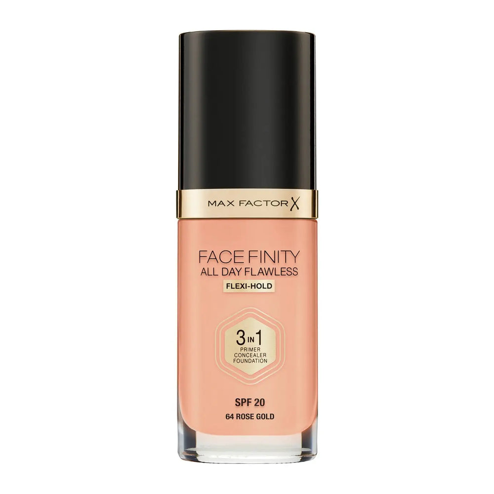 Max Factor Face Finity All Day Flawless 3 In 1 64 Rose Gold Foundation 30ml Max Factor