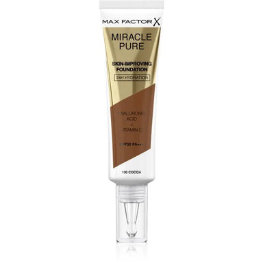 Max Factor Miracle Pure Skin Improving 24H Hydration 100 Cocoa Foundation 30ml Max Factor