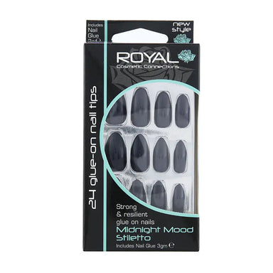 Royal Cosmetics 24 Midnight Mood Stiletto Nail Tips - The Beauty Store