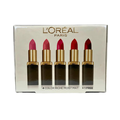 L'Oreal Paris Travel Exclusive Moist Mat by Color Riche Lipstick Set 5 x 4ml L'Oreal