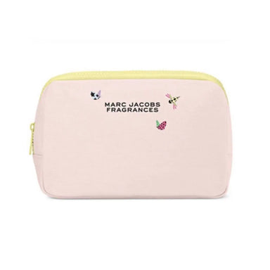 Marc Jacobs Fragrances Pink Cosmetics Pouch with Yellow Zip Marc Jacobs