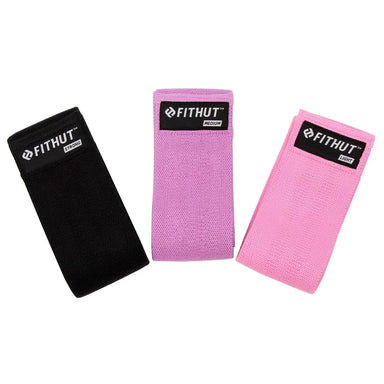 FITHUT Fabric Resistance Band Set with Carry Bag
