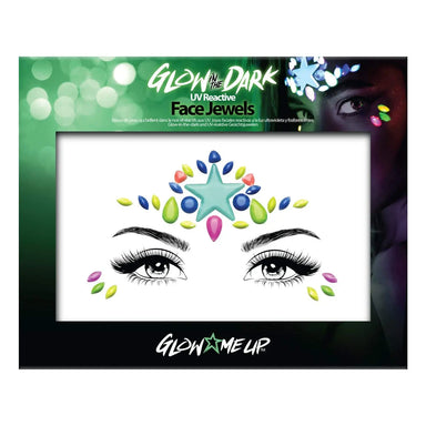 Glow Me Up Glow in the Dark UV Reactive Face Jewels - Various Styles