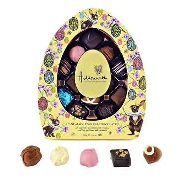 Holdsworth Luxury Egg Shaped Easter Chocolate Gift Box 160g - The Beauty Store