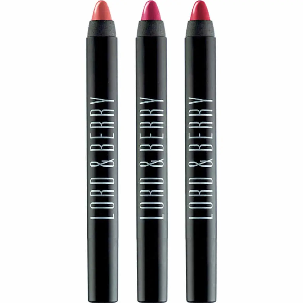 Lord & Berry 20100 Shiny Lipstick Pencil Kit - Antique Pink, Fire, Flush