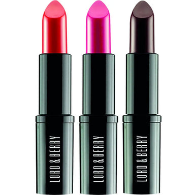 Lord & Berry Vogue Matte Lipstick Kit - Black/Red, Fuschia, Red