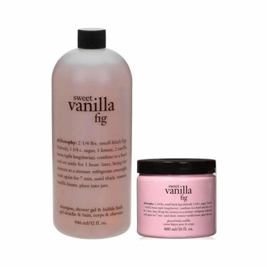 Philosophy Sweet Vanilla Fig Gift Set: Shampoo 946ml and Body Souffle 480ml