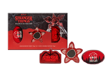 Stranger Things 'Welcome To The Upside Down World' Bath Set with Demogorgan Fizzer & 2 Bath Crumble Blocks - The Beauty Store