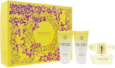 Versace Yellow Diamond 3 Piece Gift Set: Eau De Toilette 50ml - Bath  Shower Gel 50ml - Body Lotion 50ml Versace